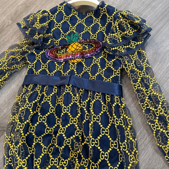 Price Drop ❤️ Gucci Tulle GG logo dress with sequin embroidery - Picture 13 of 14
